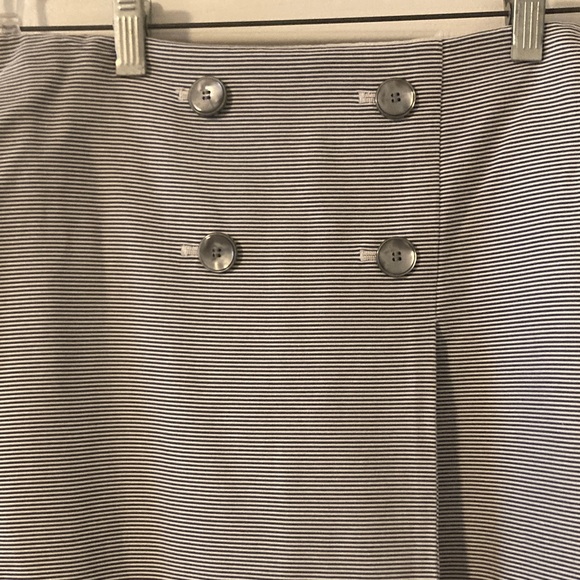 The Limited Light Gray Striped A-Line Skirt - Picture 2 of 3